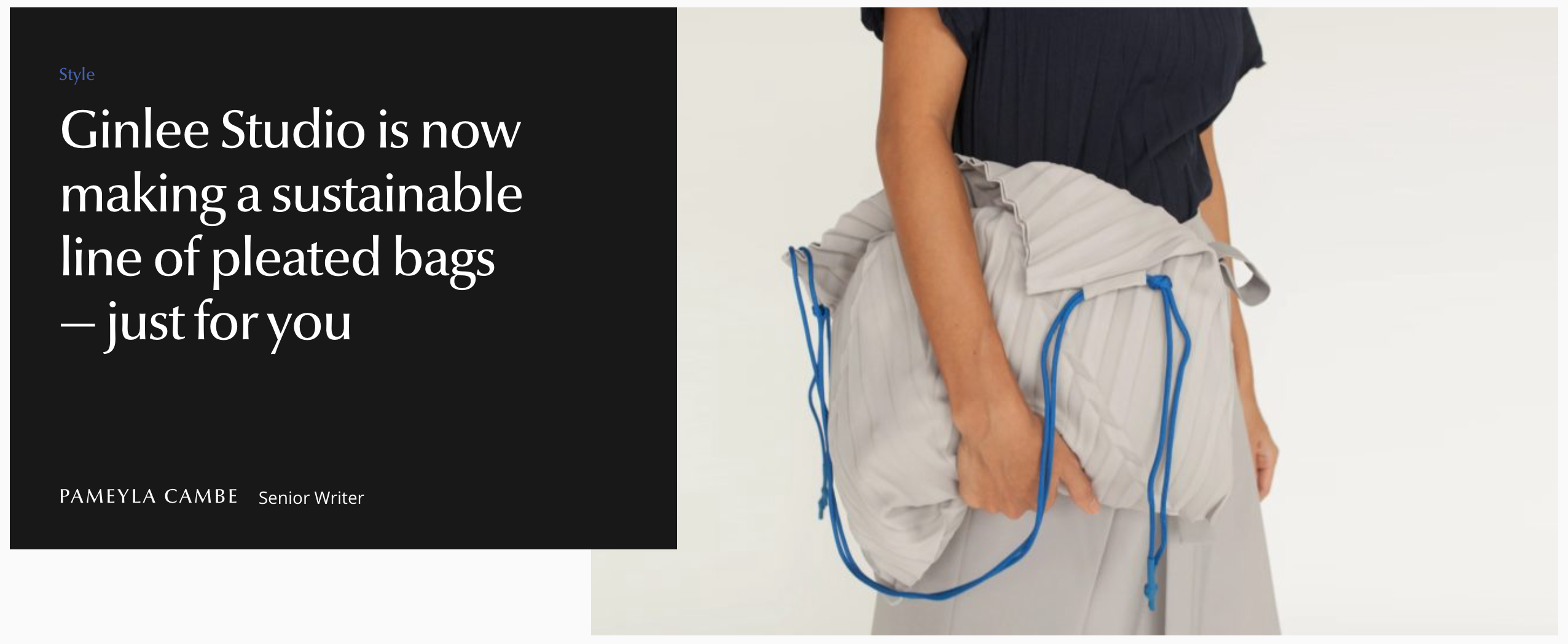 Lifestyle Asia | GINLEE Studio is now making a sustainable line of pleated bags — just for you