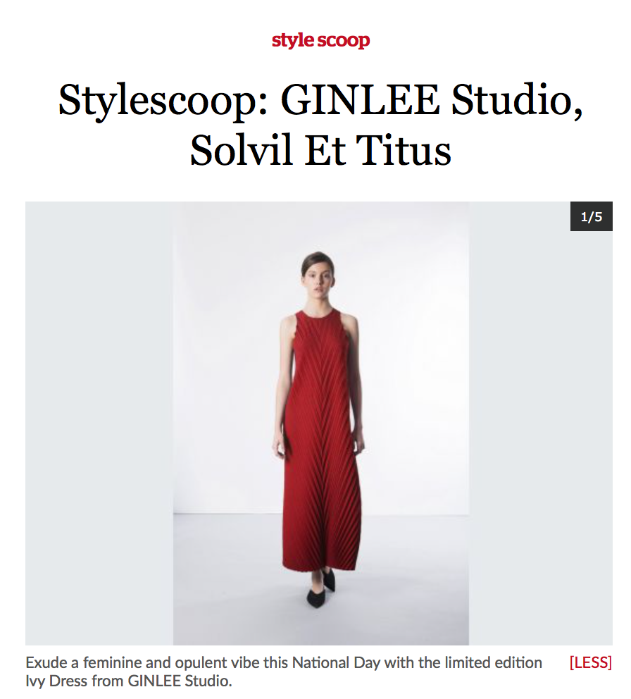 TODAY PAPER SINGAPORE: Stylescoop: GINLEE Studio, Solvil Et Titus