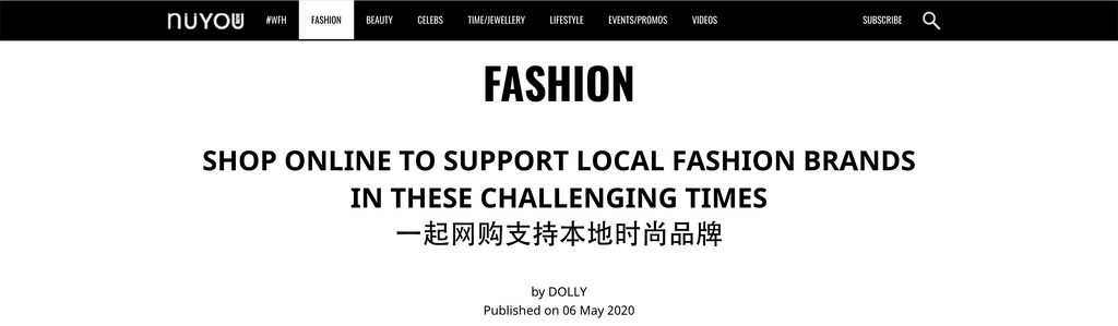 NUYOU | SHOP ONLINE TO SUPPORT LOCAL FASHION BRANDS IN THESE CHALLENGING TIMES